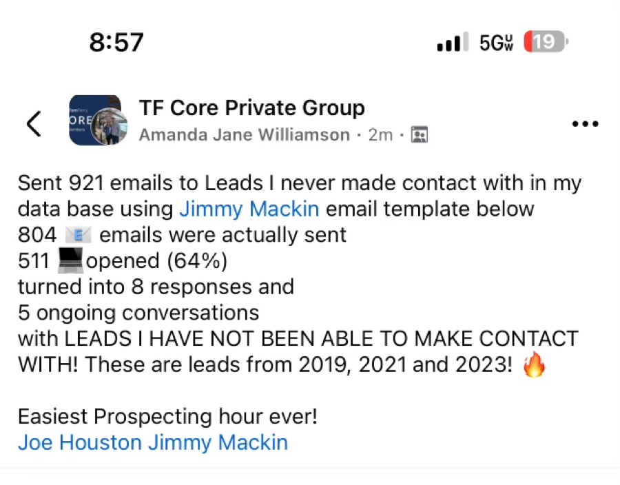 A member win with the Email
