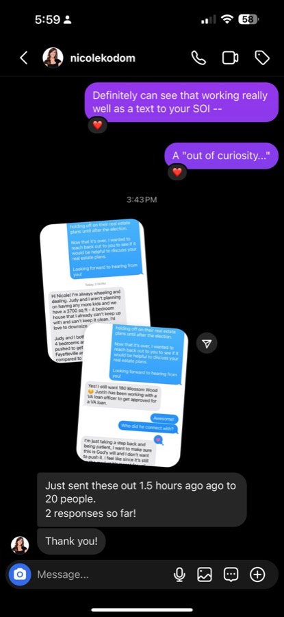 A member win with the Texts
