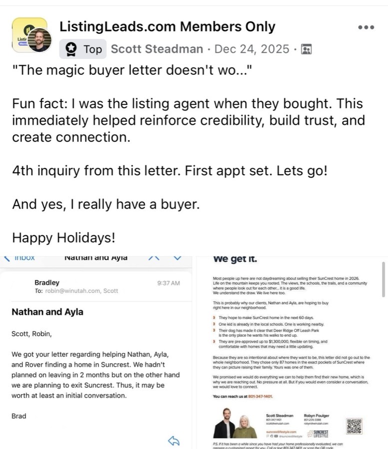 A member win with the Magic Buyer letter