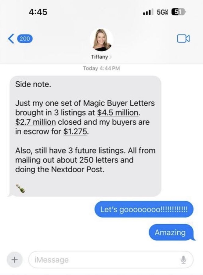 A member win with the Magic Buyer letter