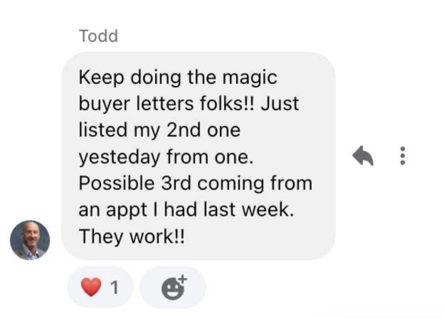 A member win with the Magic Buyer letter