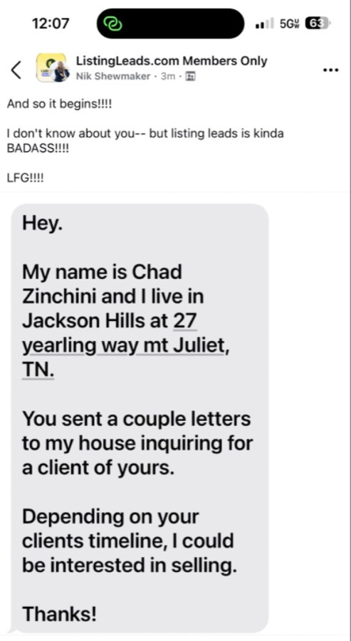 A member win with the Magic Buyer letter