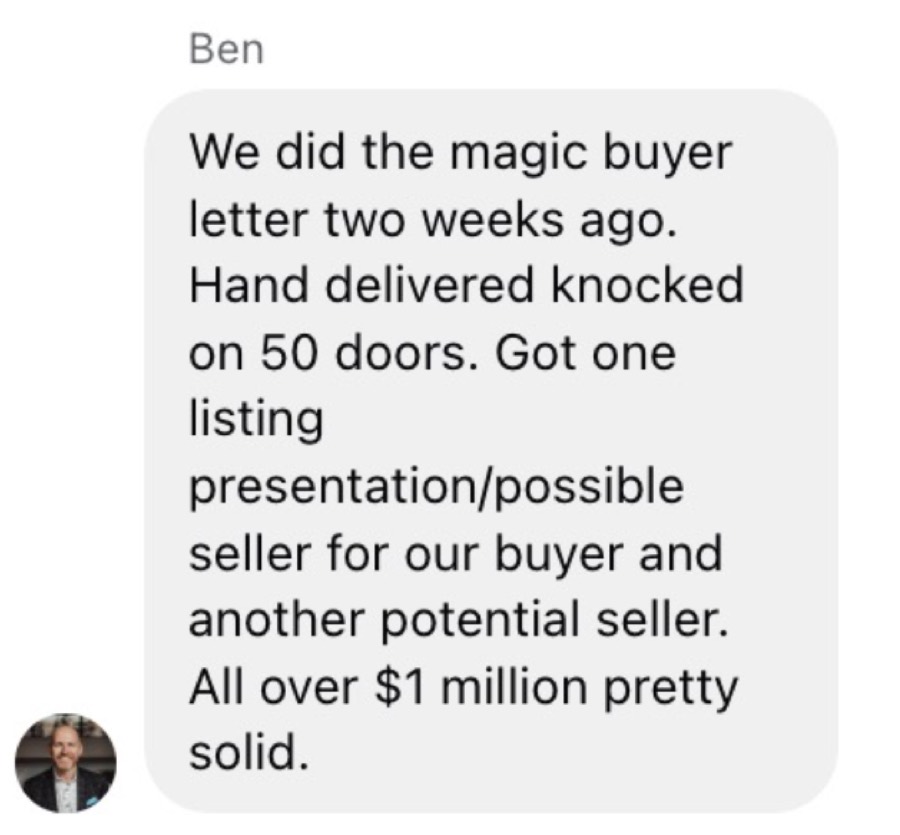 A member win with the Magic Buyer letter