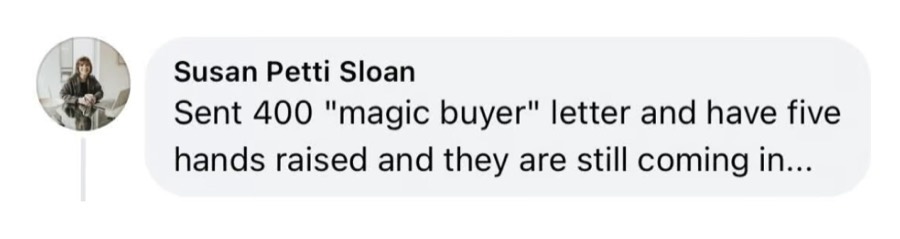 A member win with the Magic Buyer letter