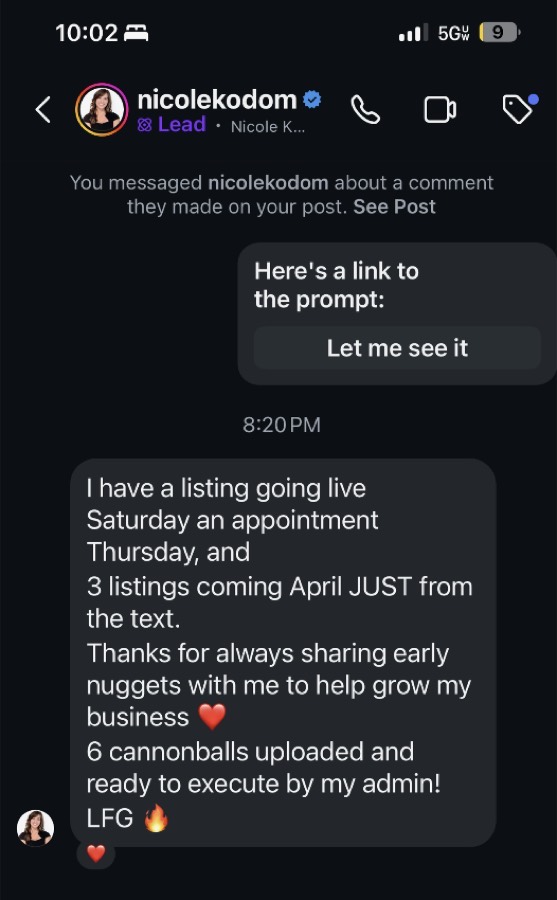 A member win with the Texts