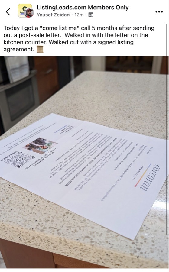 A member win with the Postcards & mailers