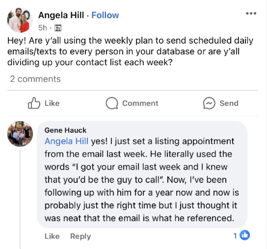 A member win with the Email