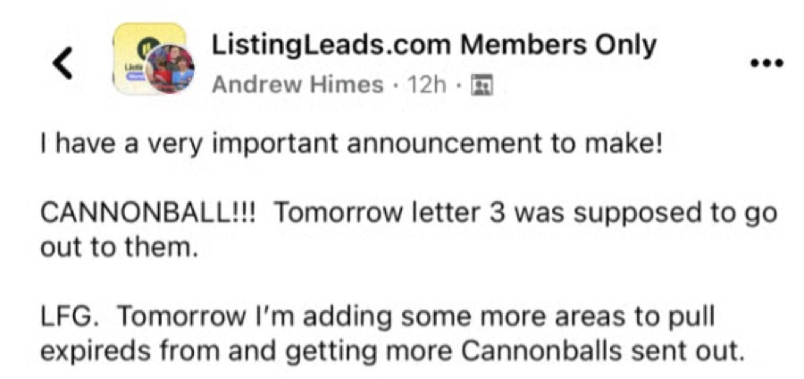 A member win with the Cannonball
