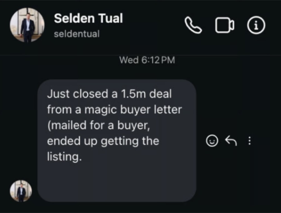 A member win with the Magic Buyer letter
