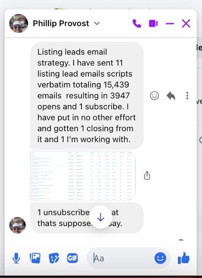 A member win with the Email