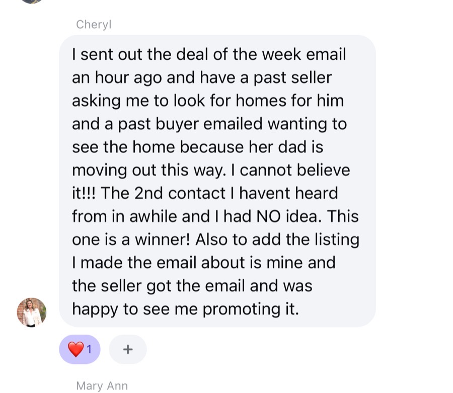 A member win with the Deal of the Week