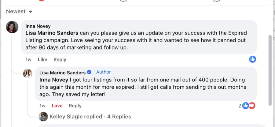 A member win with the Expired letters