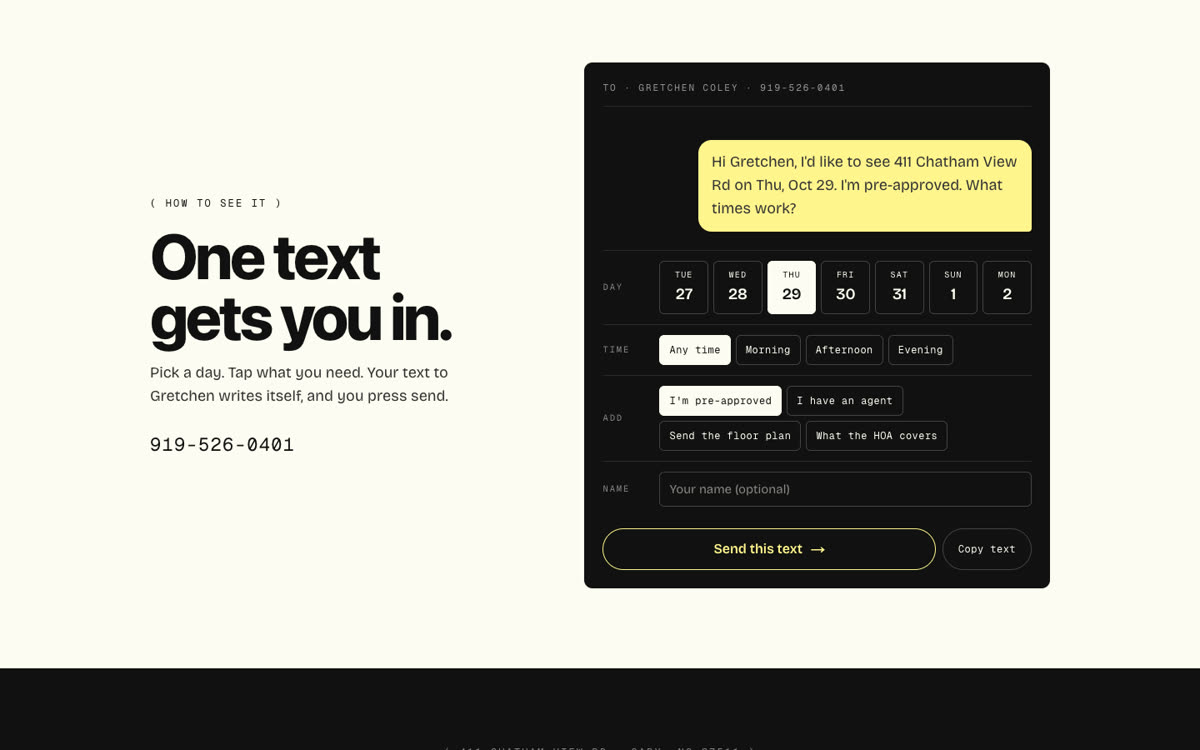 The new listing landing page, v4