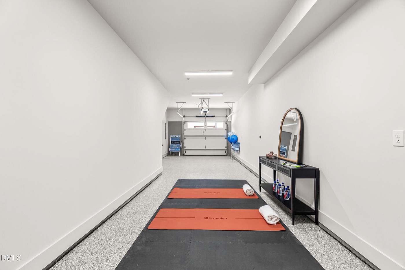 The garage level